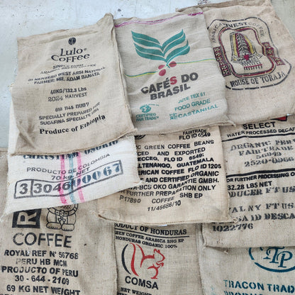 Burlap Bags 15 pack assorted lot(empty)